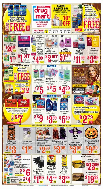 Discount Drug Mart (OH) Weekly Ad Flyer Specials October 4 to October 10, 2023