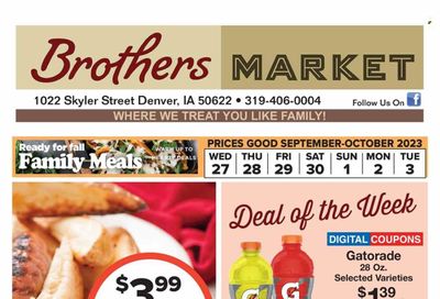 Brothers Market (IA, KS, MO) Weekly Ad Flyer Specials September 27 to October 3, 2023 Brothers Market (IA, KS, MO) Weekly Ad Flyer Specials September 27 to October 3, 2023