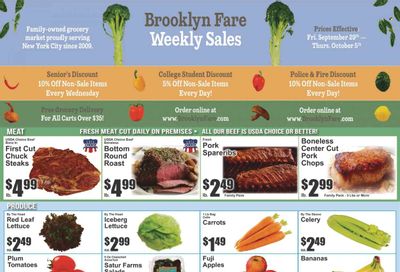 Brooklyn Fare (NY) Weekly Ad Flyer Specials September 29 to October 5, 2023