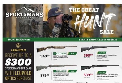 Sportsman's Warehouse Weekly Ad Flyer Specials September 29 to October 15, 2023