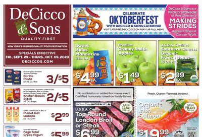 DeCicco & Sons (NY) Weekly Ad Flyer Specials September 29 to October 5, 2023