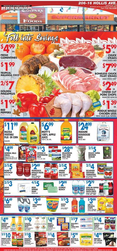 Compare Foods (NY) Weekly Ad Flyer Specials September 29 to October 5, 2023