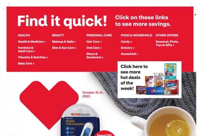 CVS Pharmacy Weekly Ad Flyer Specials October 15 to October 21, 2023