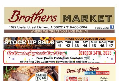 Brothers Market (IA, KS, MO) Weekly Ad Flyer Specials October 11 to October 17, 2023