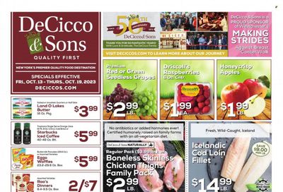 DeCicco & Sons (NY) Weekly Ad Flyer Specials October 13 to October 19, 2023