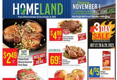 Homeland (OK, TX) Weekly Ad Flyer Specials October 25 to October 31, 2023