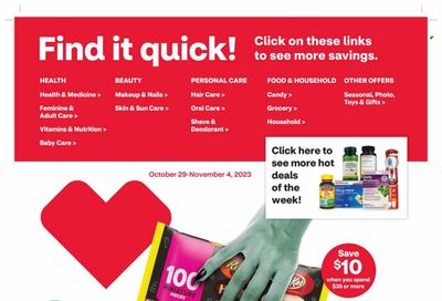 CVS Pharmacy Weekly Ad Flyer Specials October 29 to November 4, 2023