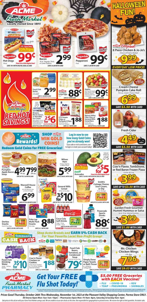 ACME Fresh Market (OH) Weekly Ad Flyer Specials October 26 to November
