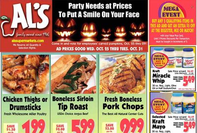 Al's Supermarket (IN) Weekly Ad Flyer Specials October 25 to October 31, 2023