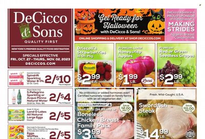 DeCicco & Sons (NY) Weekly Ad Flyer Specials October 27 to November 2, 2023