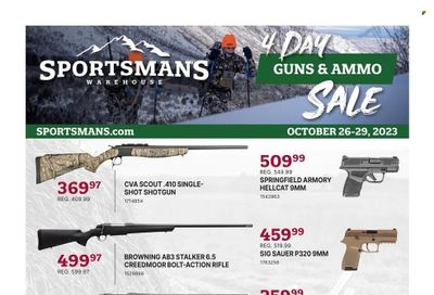 Sportsman's Warehouse Weekly Ad Flyer Specials October 26 to October 29, 2023