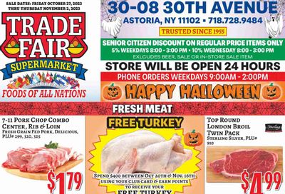 Trade Fair Supermarket (NY) Weekly Ad Flyer Specials October 27 to November 2, 2023