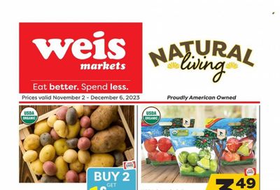 Weis (MD, NY, PA) Weekly Ad Flyer Specials November 2 to December 6, 2023