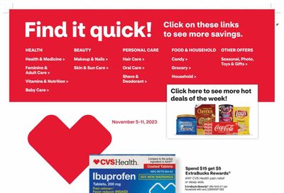 CVS Pharmacy Weekly Ad Flyer Specials November 5 to November 11, 2023