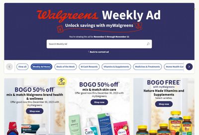 Walgreens Weekly Ad Flyer Specials November 5 to November 11, 2023