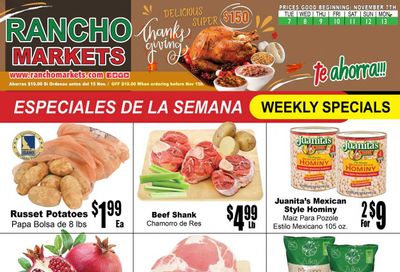 Rancho Markets (UT) Weekly Ad Flyer Specials November 7 to November 13, 2023