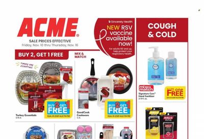 ACME (DE, NJ, NY, PA) Weekly Ad Flyer Specials November 10 to November 16, 2023