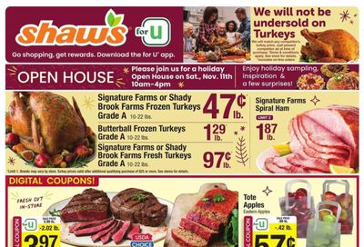 Shaw’s (MA, ME, NH, RI, VT) Weekly Ad Flyer Specials November 10 to November 16, 2023