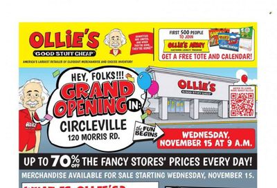 Ollie's Bargain Outlet Weekly Ad Flyer Specials November 15 to November 21, 2023