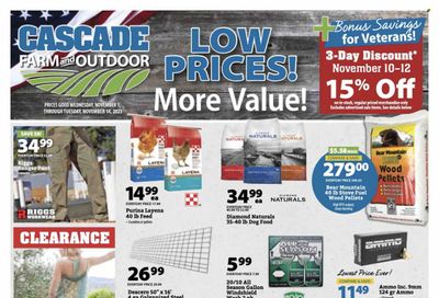 Cascade Farm And Outdoor (OR, WA) Weekly Ad Flyer Specials November 1 to November 14, 2023