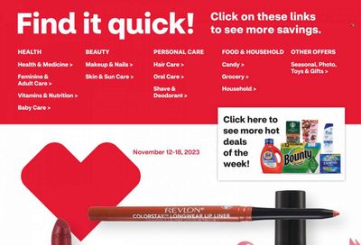 CVS Pharmacy Weekly Ad Flyer Specials November 12 to November 18, 2023
