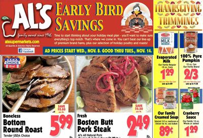 Al's Supermarket (IN) Weekly Ad Flyer Specials November 8 to November 14, 2023