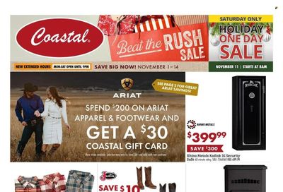 Coastal Farm & Ranch Weekly Ad Flyer Specials November 1 to November 14, 2023