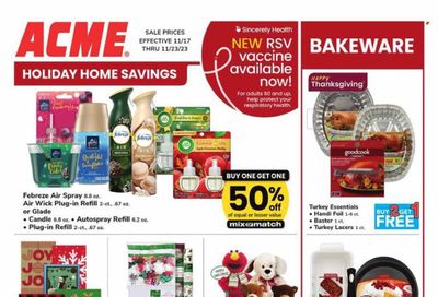 ACME (DE, NJ, NY, PA) Weekly Ad Flyer Specials November 17 to November 23, 2023