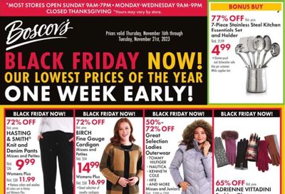 Boscov's (CT, DE, MD, NJ, NY, PA) Weekly Ad Flyer Specials November 16 to November 21, 2023
