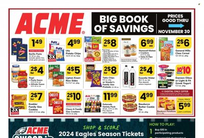 ACME (DE, NJ, NY, PA) Weekly Ad Flyer Specials November 3 to November 30, 2023