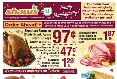 Shaw’s (MA, ME, NH, RI, VT) Weekly Ad Flyer Specials November 17 to November 23, 2023