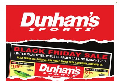 Dunham's Sports Weekly Ad Flyer Specials November 24 to November 30, 2023