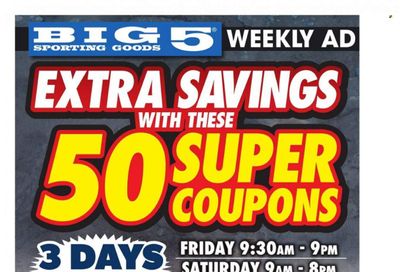Big 5 (AZ, CA, CO, ID, NM, OR, UT, WA) Weekly Ad Flyer Specials November 17 to November 19, 2023