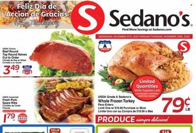 Sedano's (FL) Weekly Ad Flyer Specials November 15 to November 23, 2023