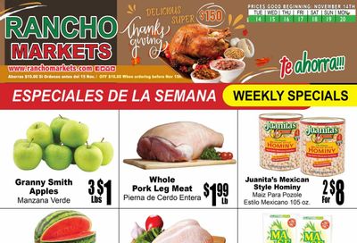 Rancho Markets (UT) Weekly Ad Flyer Specials November 14 to November 20, 2023