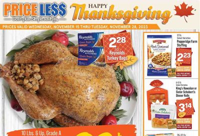 Price Less Foods Weekly Ad Flyer Specials November 15 to November 28, 2023