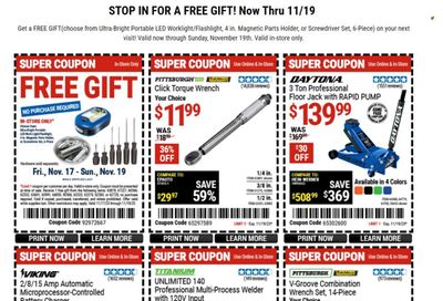 Harbor Freight Weekly Ad Flyer Specials November 18 to November 19, 2023