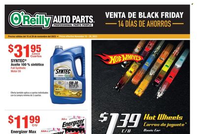 O'Reilly Auto Parts Weekly Ad Flyer Specials November 15 to November 28, 2023