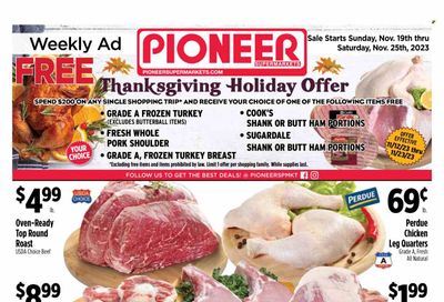 Pioneer Supermarkets (NJ, NY) Weekly Ad Flyer Specials November 19 to November 25, 2023