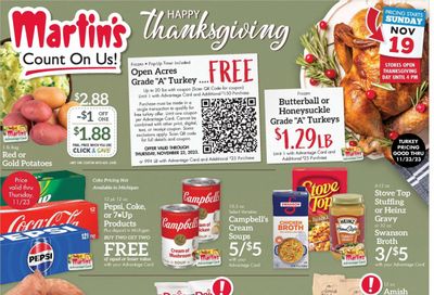 Martin’s (IN, MI) Weekly Ad Flyer Specials November 19 to November 25, 2023