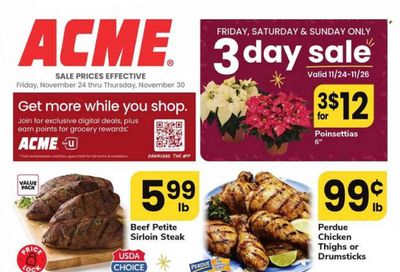 ACME (DE, NJ, NY, PA) Weekly Ad Flyer Specials November 24 to November 30, 2023