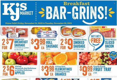 KJ´s Market (GA, SC) Weekly Ad Flyer Specials November 24 to November 28, 2023