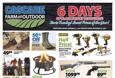 Cascade Farm And Outdoor (OR, WA) Weekly Ad Flyer Specials November 21 to November 26, 2023