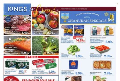 Kings Food Markets (CT, NJ, NY) Weekly Ad Flyer Specials November 24 to November 30, 2023