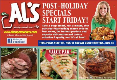 Al's Supermarket (IN) Weekly Ad Flyer Specials November 24 to November 28, 2023