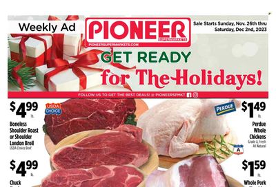 Pioneer Supermarkets (NJ, NY) Weekly Ad Flyer Specials November 26 to December 2, 2023
