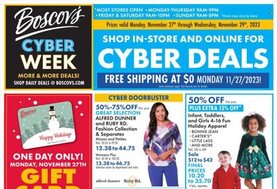 Boscov's (CT, DE, MD, NJ, NY, PA) Weekly Ad Flyer Specials November 27 to November 29, 2023