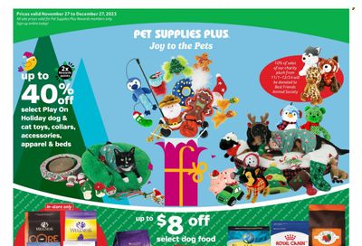 Pet Supplies Plus Weekly Ad Flyer Specials November 27 to December 27, 2023 Pet Supplies Plus Weekly Ad Flyer Specials November 27 to December 27, 2023