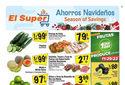 El Super (CA) Weekly Ad Flyer Specials November 29 to December 5, 2023