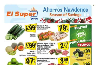 El Super (CA) Weekly Ad Flyer Specials November 29 to December 5, 2023